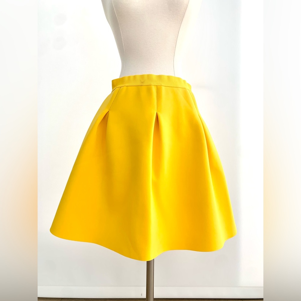 Anthropologie Essential Antwerp Sunshine-Yellow Flare Skirt - Size S